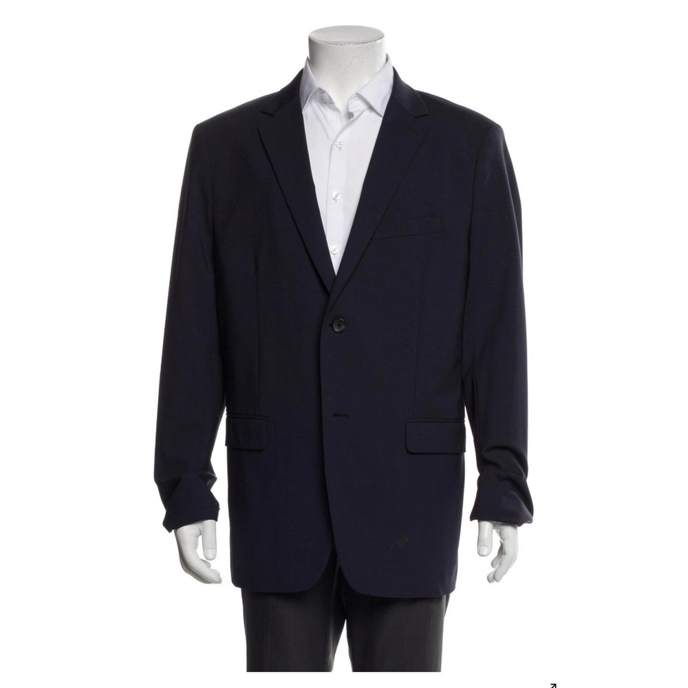Theory Mens Wellar HC New Tailor Navy Virgin‎ Wool Blazer Jacket 44R D0071107